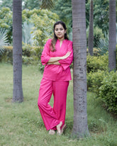 FUSHSIA PINK RAYON CO-ORD SET